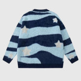 Gestreifter Mohair-Cardigan